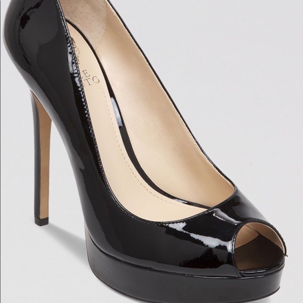Vince Camuto Black Heels (Peep-toe)